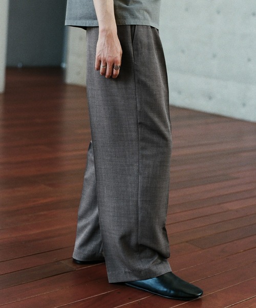 WYM LIDNM（ウィム バイ リドム）の「SEMI WIDE STRAIGHT WOOLY SLACKS（スラックス・メンズ・チャコール/グレー・S/M/L）」の14枚目の写真