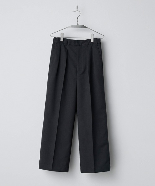 SEMI WIDE STRAIGHT WOOLY SLACKS（スラックス）｜WYM LIDNM