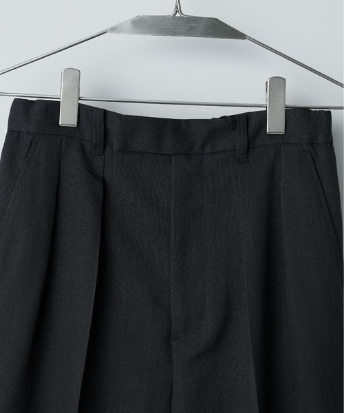 SEMI WIDE STRAIGHT WOOLY SLACKS Msize 新品 SEMI WIDE STRAIGHT WOOLY SLACKS（スラックス）｜WYM LIDNM
