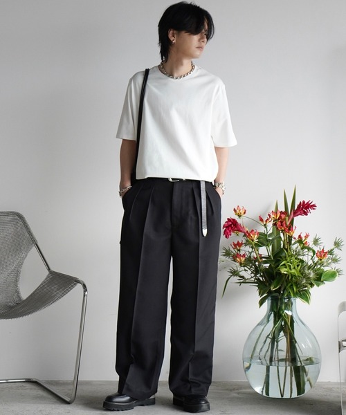 SEMI WIDE STRAIGHT WOOLY SLACKS（スラックス）｜WYM LIDNM（ウィム