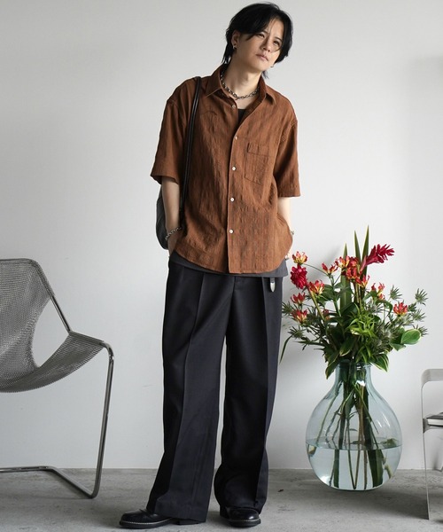 SEMI WIDE STRAIGHT WOOLY SLACKS Msize 新品 SEMI WIDE STRAIGHT WOOLY SLACKS（スラックス）｜WYM LIDNM