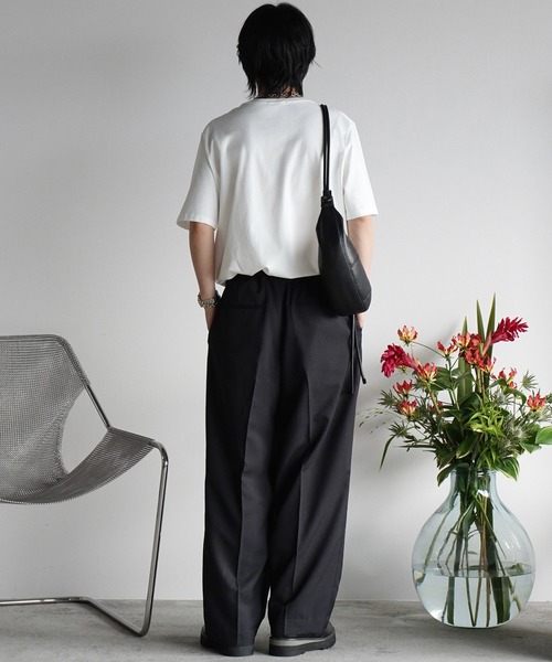 SEMI WIDE STRAIGHT WOOLY SLACKS Msize 新品 SEMI WIDE STRAIGHT WOOLY SLACKS（スラックス）｜WYM LIDNM