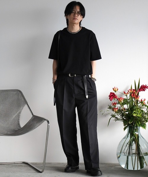 SEMI WIDE STRAIGHT WOOLY SLACKS（スラックス）｜WYM LIDNM
