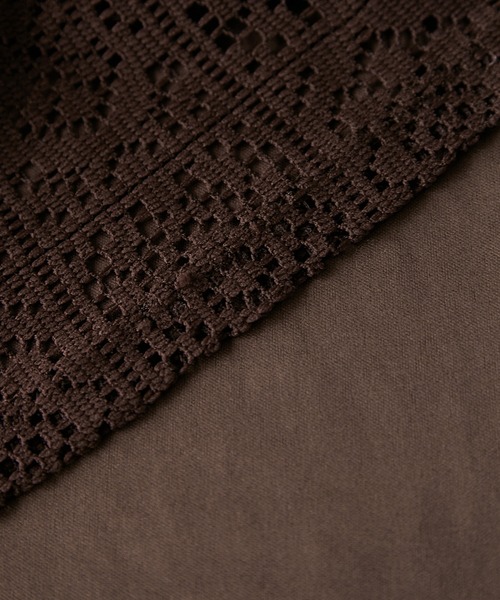 ROPE' PICNIC（ロペピクニック）の「幾何学レースワンピース（ワンピース・レディース・キナリ/ブラウン・38）」の3枚目の写真