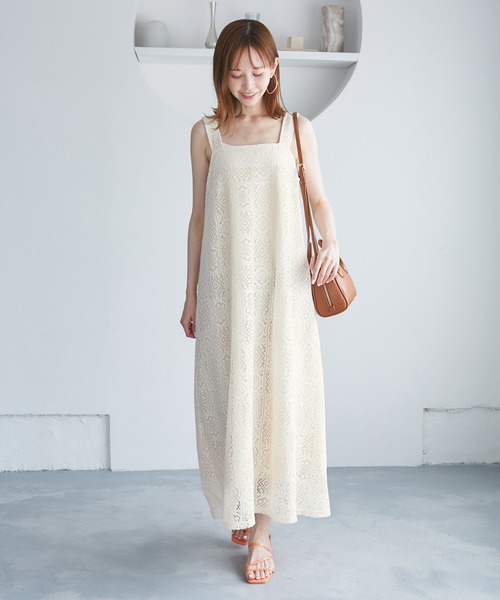 幾何学レースワンピース（ワンピース）｜ROPE' PICNIC（ロペピクニック