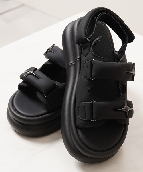 メタルロゴ 厚底サンダル / Metal Logo Platform Sandals（サンダル