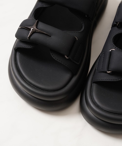 メタルロゴ 厚底サンダル / Metal Logo Platform Sandals（サンダル