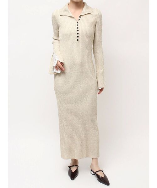 LAGUNAMOON（ラグナムーン）の「レーススリーブネップリブニット