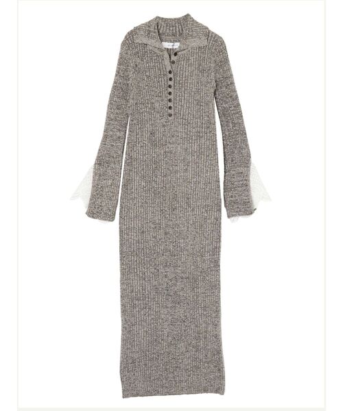 LAGUNAMOON（ラグナムーン）の「レーススリーブネップリブニット