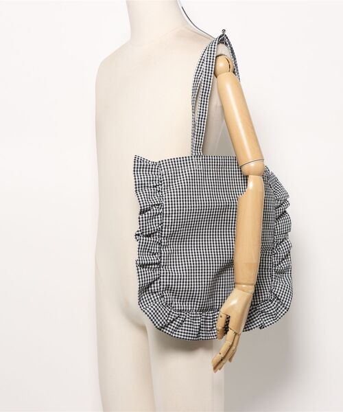 Mignonjour(ミニョンジュール)の「Mignonjour/チェックフリルトートバッグ M2797(トートバッグ・レディース・ブラック/グリーン/レッド/ベージュ・FREE)」の17枚目の写真