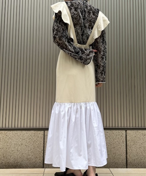 HONEY MI HONEY（ハニーミーハニー）の「taffeta docking salopette（サロペット/オーバーオール・レディース・オフホワイト・FREE）」の9枚目の写真