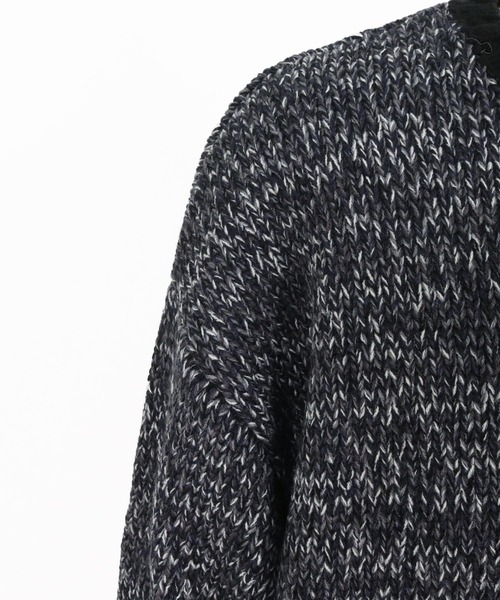CAMBIO(カンビオ)の「mn3154-Mix Yarn Crew Neck Knit Pullover クルーネックニット(ニット/セーター・メンズ・ネイビー/オレンジ・M/L)」の20枚目の写真