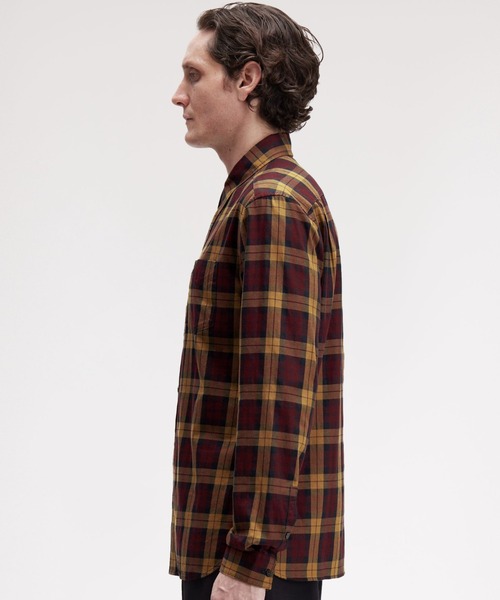 FRED PERRY(フレッドペリー)の「Tartan Twill Shirt/タータンツイルシャツ(シャツ/ブラウス・メンズ・ダークブルー/ワインレッド・M/S/L)」の7枚目の写真