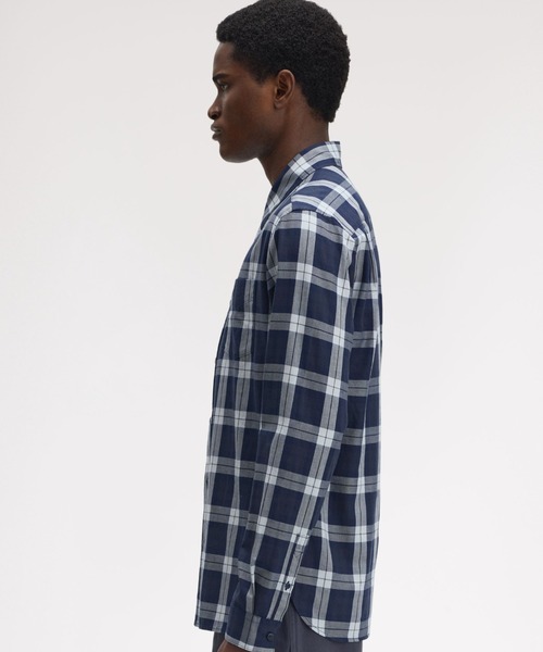 FRED PERRY(フレッドペリー)の「Tartan Twill Shirt/タータンツイルシャツ(シャツ/ブラウス・メンズ・ダークブルー/ワインレッド・M/S/L)」の14枚目の写真