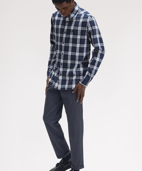 FRED PERRY(フレッドペリー)の「Tartan Twill Shirt/タータンツイルシャツ(シャツ/ブラウス・メンズ・ダークブルー/ワインレッド・M/S/L)」の10枚目の写真