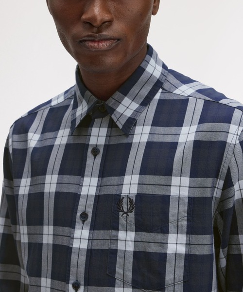 FRED PERRY(フレッドペリー)の「Tartan Twill Shirt/タータンツイルシャツ(シャツ/ブラウス・メンズ・ダークブルー/ワインレッド・M/S/L)」の11枚目の写真