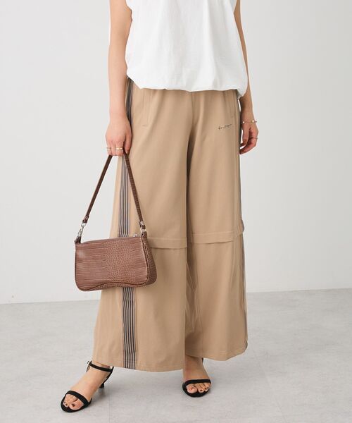 CRAFT STANDARD BOUTIQUE（クラフトスタンダードブティック）の「接触冷感/UVカット/速乾 トラックパンツ【ユニセックス】（その他パンツ・レディース・アイボリー/ブラック/カーキ/チャコールグレー/ベージュ/ネイビー・S/M/L）」の4枚目の写真