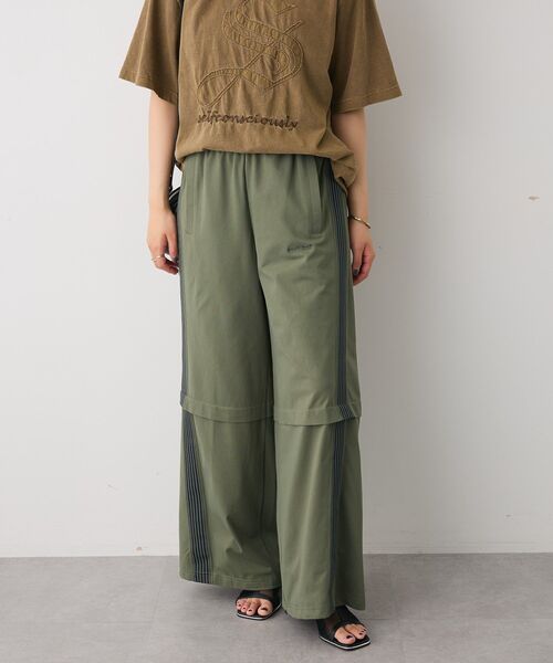 CRAFT STANDARD BOUTIQUE（クラフトスタンダードブティック）の「接触冷感/UVカット/速乾 トラックパンツ【ユニセックス】（その他パンツ・レディース・アイボリー/ブラック/カーキ/チャコールグレー/ベージュ/ネイビー・S/M/L）」の5枚目の写真