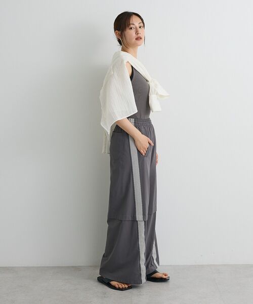 CRAFT STANDARD BOUTIQUE（クラフトスタンダードブティック）の「接触冷感/UVカット/速乾 トラックパンツ【ユニセックス】（その他パンツ・レディース・アイボリー/ブラック/カーキ/チャコールグレー/ベージュ/ネイビー・S/M/L）」の8枚目の写真