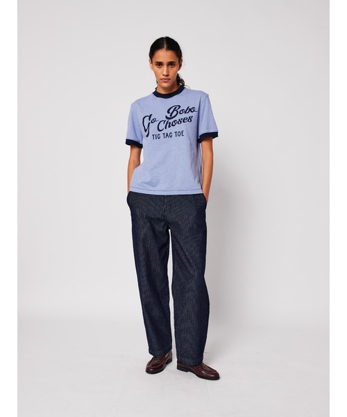 BOBO CHOSES(ボボショーズ)の「Go Bobo fitted T-shirt(Tシャツ/カットソー・レディース・ライトブルー・S/M/XL/L/XS)」の4枚目の写真