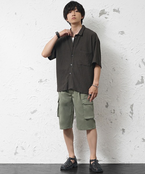 MinoriTY（マイノリティ）の「【MinoriTY】ストレッチリラックスカーゴハーフパンツ メンズ 夏服（その他パンツ・メンズ・ブラウン/オリーブ/ブラック・LL/L/M）」の5枚目の写真