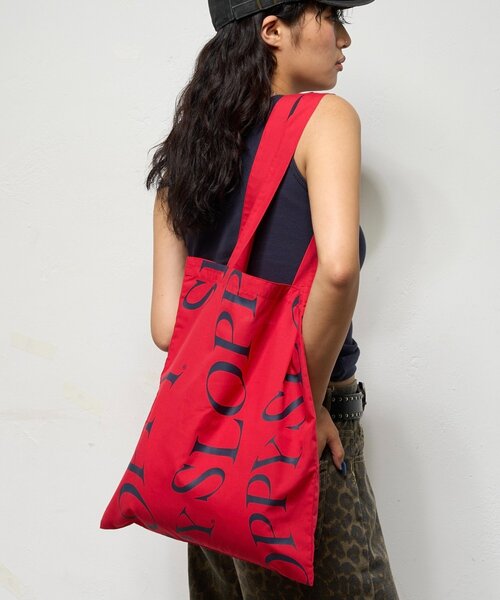 WHO'S WHO gallery（フーズフーギャラリー）の「【SLOPPY/スロッピー】ロゴトート（トートバッグ・レディース・ネイビー/ブラック/イエロー/レッド/ブラウン/ブルー/カーキ/ブラウン系その他/ブラック系その他/グリーン/ホワイト・FREE）」の17枚目の写真