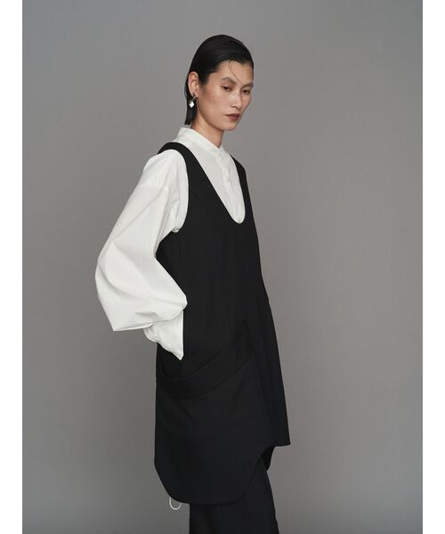 未使用品　アンスリード　SATIN VEST サテン　ベスト　ブラック　黒 UN3D.（アンスリード）の「サテンベスト（ベスト）」 - WEAR
