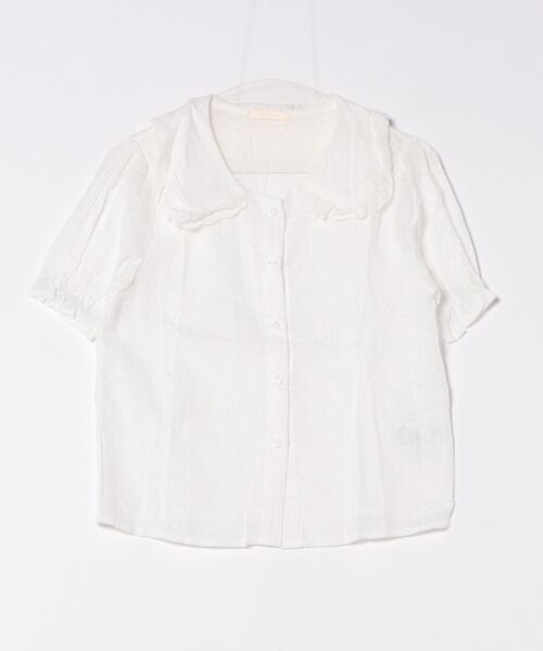 frunco（フランコ）の「【ZOZO限定】襟付きローズボタンブラウス（シャツ/ブラウス・レディース・ホワイト・MEDIUM）」の8枚目の写真