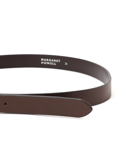 MARGARET HOWELL（マーガレットハウエル）の「OILED LEATHER NARROW BELT（ベルト・メンズ・ダークブラウン/ブラック・34/32）」の5枚目の写真