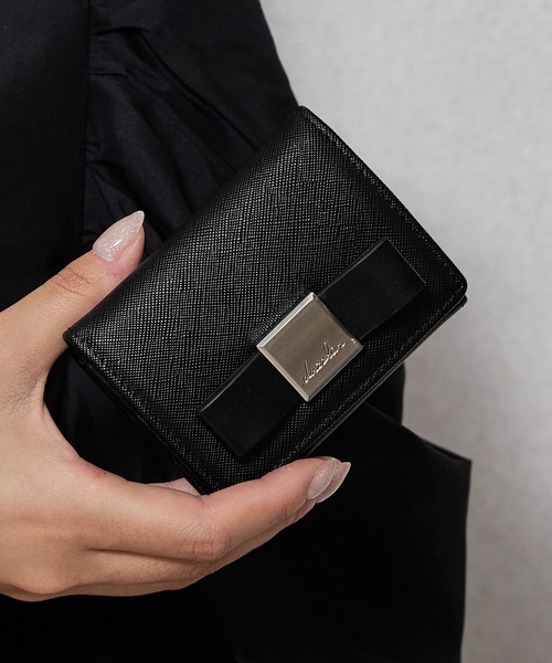 dazzlin（ダズリン）の「【dazzlin/ダズリン】バレッタリボン　三つ折りミニ財布（財布・レディース・ブラック/グレー/ダークブラウン/ブラック×ホワイト/ミント/ベージュ/ピンク・FREE）」の17枚目の写真