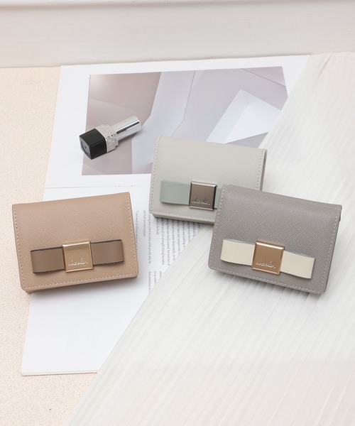 dazzlin（ダズリン）の「【dazzlin/ダズリン】バレッタリボン　三つ折りミニ財布（財布・レディース・ブラック/グレー/ダークブラウン/ブラック×ホワイト/ミント/ベージュ/ピンク・FREE）」の14枚目の写真