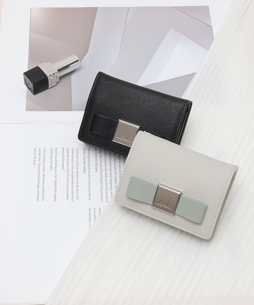 dazzlin（ダズリン）の「【dazzlin/ダズリン】バレッタリボン　三つ折りミニ財布（財布・レディース・ブラック/グレー/ダークブラウン/ブラック×ホワイト/ミント/ベージュ/ピンク・FREE）」の16枚目の写真