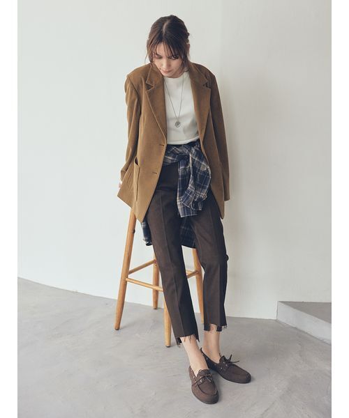 セットアップ対応】コーデュロイパッチポケットシングルジャケット