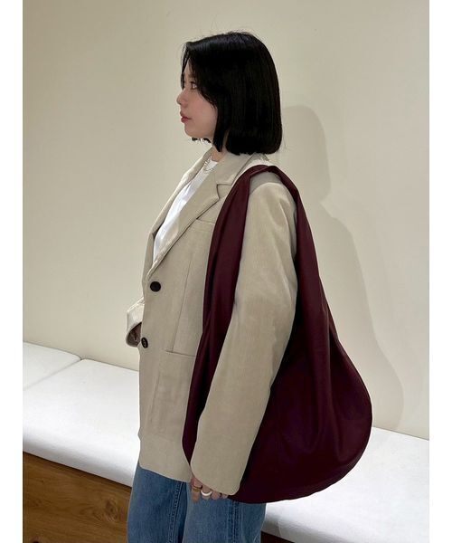 セットアップ対応】コーデュロイパッチポケットシングルジャケット