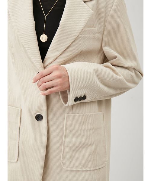 セール】【セットアップ対応】コーデュロイパッチポケットシングル