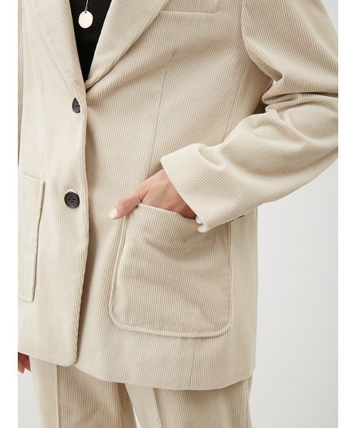 セール】【セットアップ対応】コーデュロイパッチポケットシングル