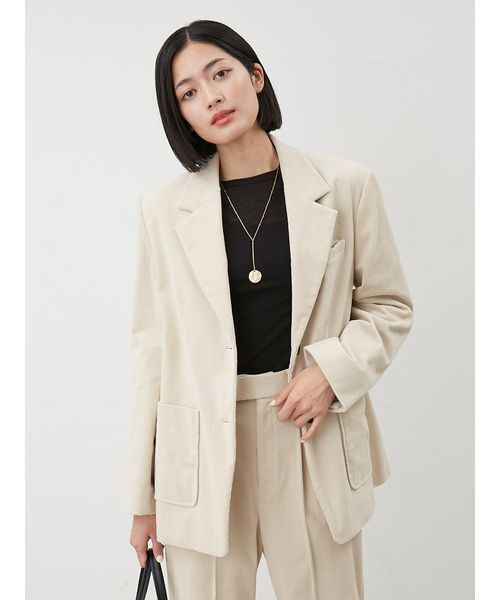 【新品】MilaOwen ミラオーウェン　アイボリー ジャケット 新品】ミラオーウェン milaowen ジャケット アイボリー 新品】MilaOwen