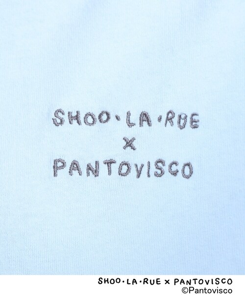 SHOO・LA・RUE（シューラルー）の「【パントビスコ／ぺろち】プリントTシャツ（Tシャツ/カットソー・レディース・チャコール/サックスブルー系3/ホワイト系1/ホワイト系2・01/02/03/04）」の20枚目の写真