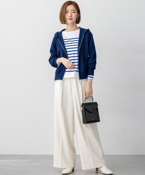 セール】ピュアカシミヤ ジップアップ ニット パーカー（パーカー