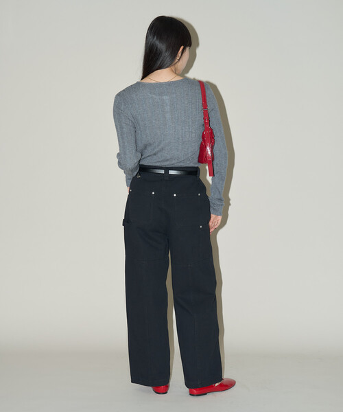 PUBLUX(パブリュクス)の「PUBLUX/パブリュクス ダブルニー ペインターパンツ 限定展開(その他パンツ・レディース・ブラック/ブラウン・MEDIUM/SMALL)」の9枚目の写真