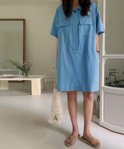 ReRe(リリ)の「シャツワンピース(シャツワンピース・レディース・ブルー系その他/ブラック/パープル/パープル系その他/ベージュ系その他/ブラック系その他/ブルー/ベージュ・FREE)」の6枚目の写真
