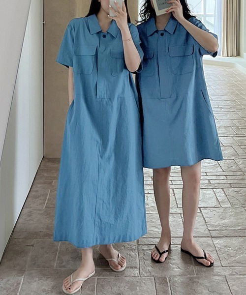 ReRe(リリ)の「シャツワンピース(シャツワンピース・レディース・ブルー系その他/ブラック/パープル/パープル系その他/ベージュ系その他/ブラック系その他/ブルー/ベージュ・FREE)」の20枚目の写真
