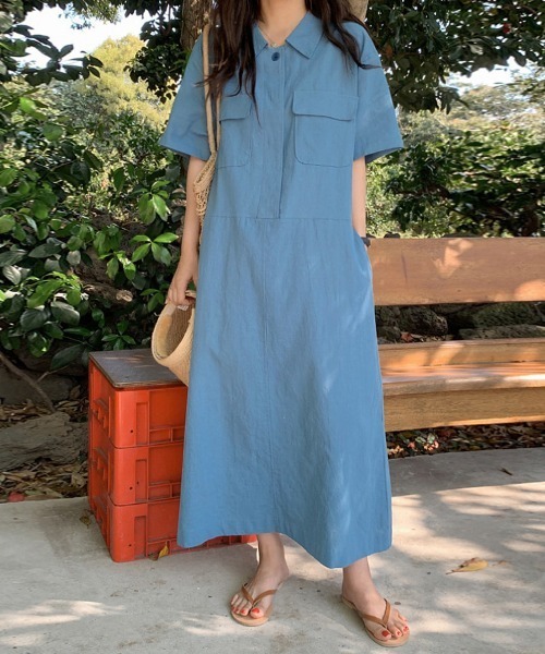 ReRe(リリ)の「シャツワンピース(シャツワンピース・レディース・ブルー系その他/ブラック/パープル/パープル系その他/ベージュ系その他/ブラック系その他/ブルー/ベージュ・FREE)」の14枚目の写真