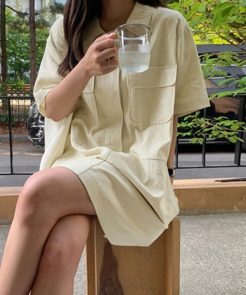 ReRe(リリ)の「シャツワンピース(シャツワンピース・レディース・ブルー系その他/ブラック/パープル/パープル系その他/ベージュ系その他/ブラック系その他/ブルー/ベージュ・FREE)」の18枚目の写真