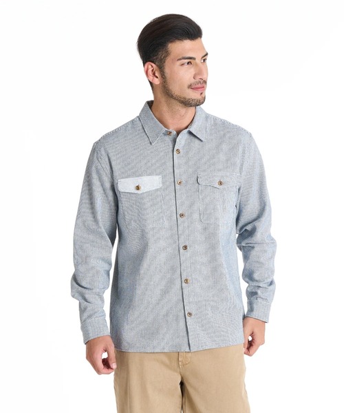 BILLABONG(ビラボン)の「BILLABONG メンズ 24A053504-AUSTIN GARAGE LS 長袖シャツ 【2025年秋冬モデル】/ビラボン胸ポケットコーデュロイ長袖シャツ(シャツ/ブラウス・メンズ・チョコ/ブルー系その他・X-LARGE/MEDIUM/LARGE)」の1枚目の写真