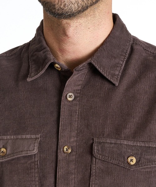 BILLABONG(ビラボン)の「BILLABONG メンズ 24A053504-AUSTIN GARAGE LS 長袖シャツ 【2025年秋冬モデル】/ビラボン胸ポケットコーデュロイ長袖シャツ(シャツ/ブラウス・メンズ・チョコ/ブルー系その他・X-LARGE/MEDIUM/LARGE)」の4枚目の写真