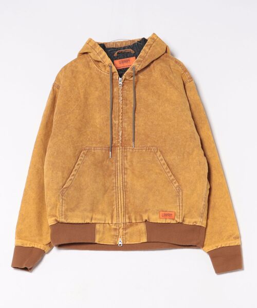 UNIVERSAL OVERALL(ユニバーサルオーバーオール)の「UNIVERSAL OVERALL / HOODIE JACKET / U2531425(ブルゾン・レディース・ブラック/キャメル・X-LARGE/LARGE)」の1枚目の写真