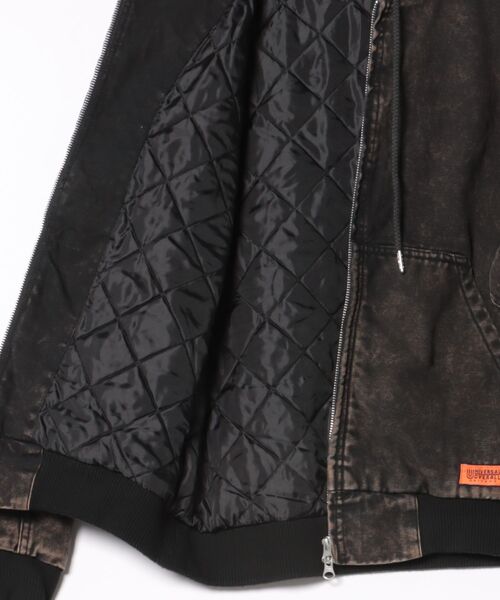 UNIVERSAL OVERALL(ユニバーサルオーバーオール)の「UNIVERSAL OVERALL / HOODIE JACKET / U2531425(ブルゾン・レディース・ブラック/キャメル・X-LARGE/LARGE)」の4枚目の写真