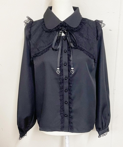 MA*RS（アメーバーマーズ）の「レース付きボレロ風ブラウス（Tシャツ/カットソー・レディース・ブラック/ホワイト・FREE）」の7枚目の写真