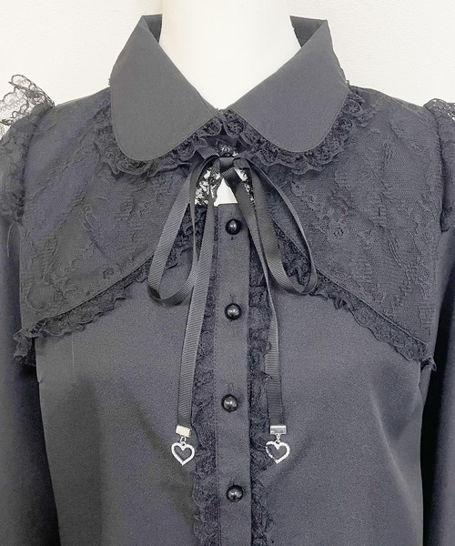 MA*RS（アメーバーマーズ）の「レース付きボレロ風ブラウス（Tシャツ/カットソー・レディース・ブラック/ホワイト・FREE）」の8枚目の写真